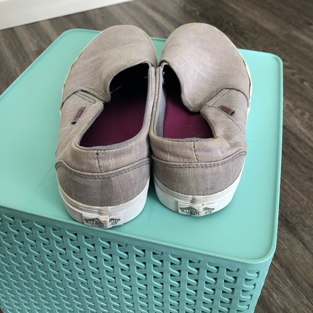 Used Vans Slip-On, Gray Denim, Sz. 8-1/2